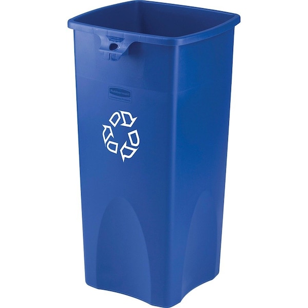 23 gal Square Untouchable Square Container, Blue, Resin